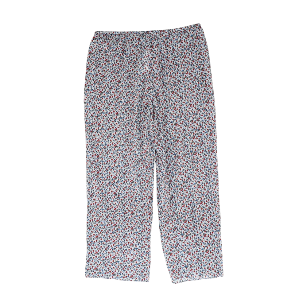 Blue Floral Regular Pants