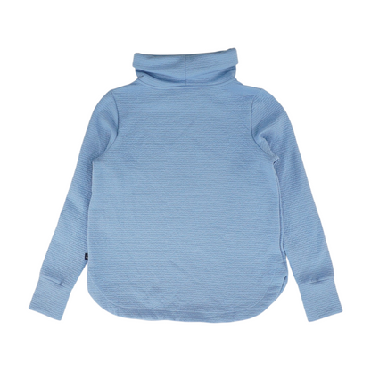 Blue Solid Sweatshirt Pullover
