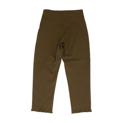 Olive Solid Capri Pants