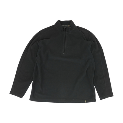 Black Solid 1/4 Zip Pullover