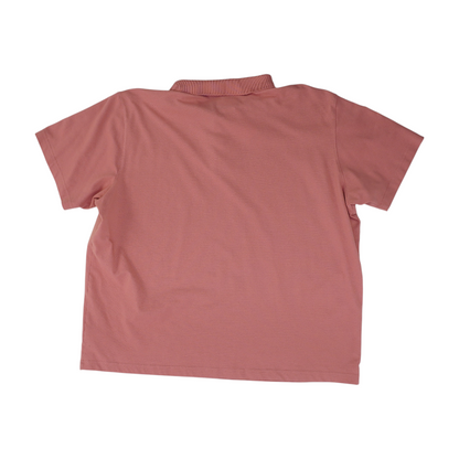 Pink Solid Short Sleeve Polo