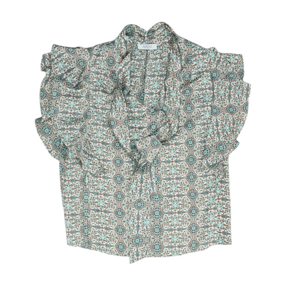 Beige Floral Blouse