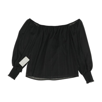 Black Striped Long Sleeve Blouse
