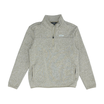 Gray Solid 1/4 Zip Pullover
