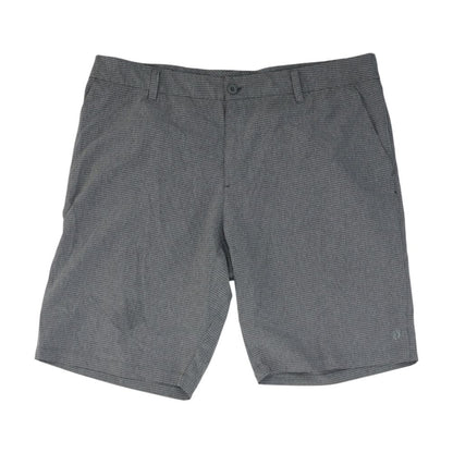 Gray Striped Active Shorts