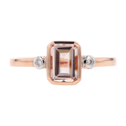 10K Rose Gold Morganite Fashion Ring