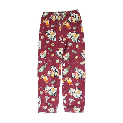 Maroon Print Pajama Bottom