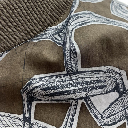 Chain-Printed Reversible Bomber Jacket