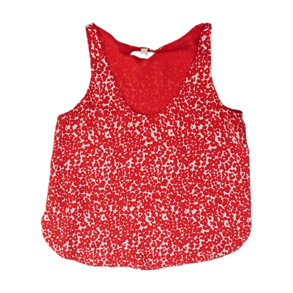 Red Petite Print Blouse