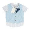 H&M Blue Striped Short Sleeve Set – Image 1