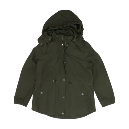 Green Solid Rain Jacket
