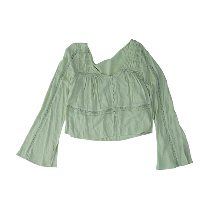 Green Cropped Blouse