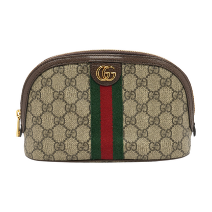 Beige Graphic Makeup Bag