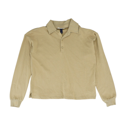 Beige Solid 1/4 Zip Pullover