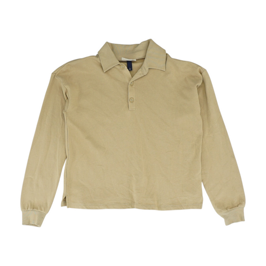 Beige Solid 1/4 Zip Pullover