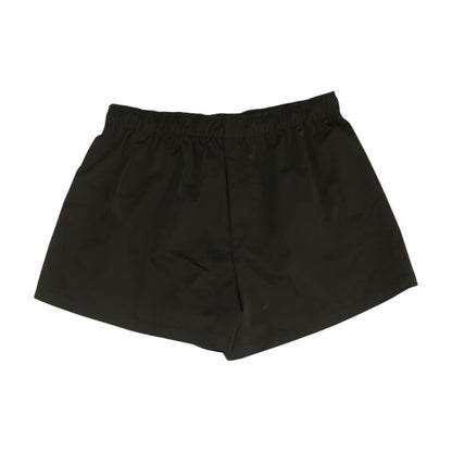 Black Solid Active Shorts