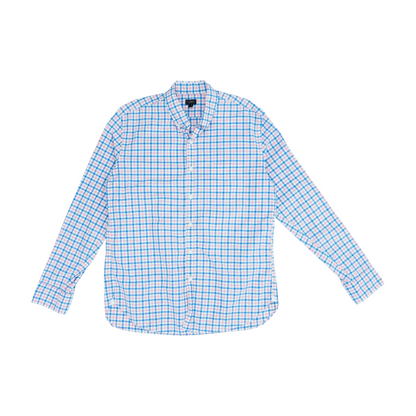 White Check Long Sleeve Button Down