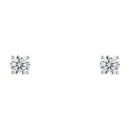 Sterling Silver Lab Grown Diamond Stud Earrings