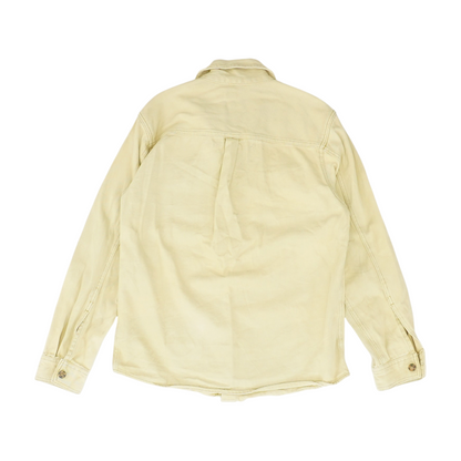 Tan Solid Long Sleeve Button Down