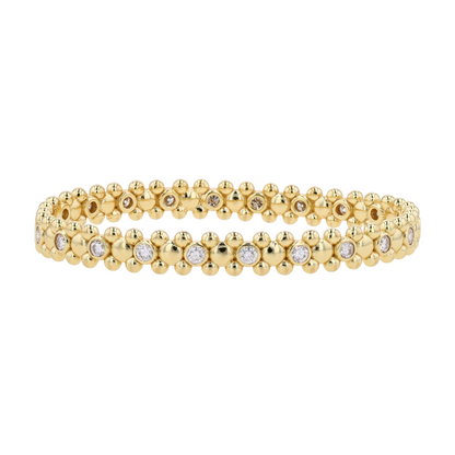 Sterling Silver Moissanite Bangle Bracelet