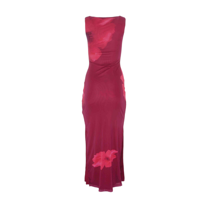 Red Floral Maxi Dress
