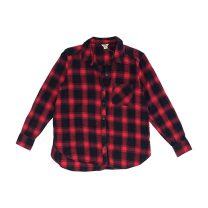 Red Plaid Flannel Button Down