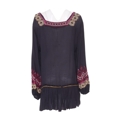 Black Abstract Mini Dress