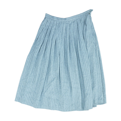 Vintage Gray Pleated Midi Skirt