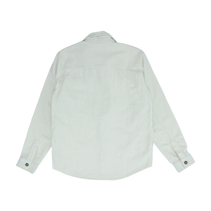 Ivory Solid Flannel Button Down