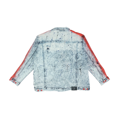Blue Big & Tall Color Block Denim Jacket