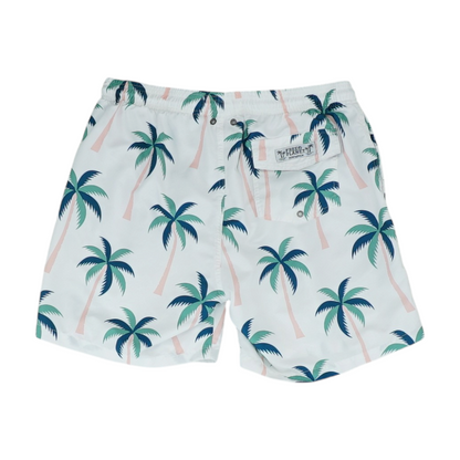 White Tropical Swim Bottom