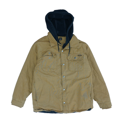 Tan Solid Denim Jacket