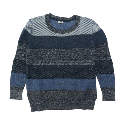 Navy Abstract Pullover Sweater