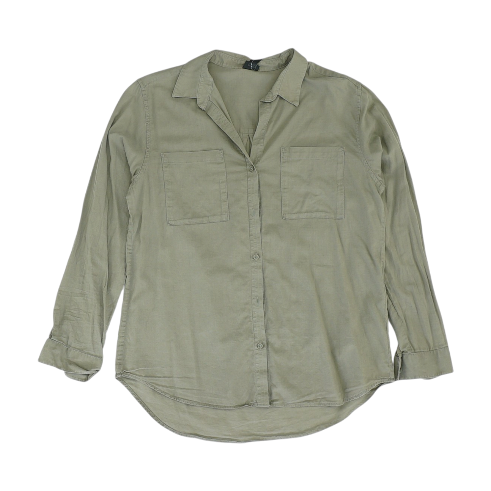 Green Button Down