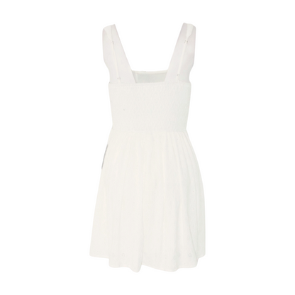 White Geometric Mini Dress
