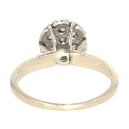 1/3 Ct 14K Two Tone Gold Vintage Style Diamond Engagement Ring