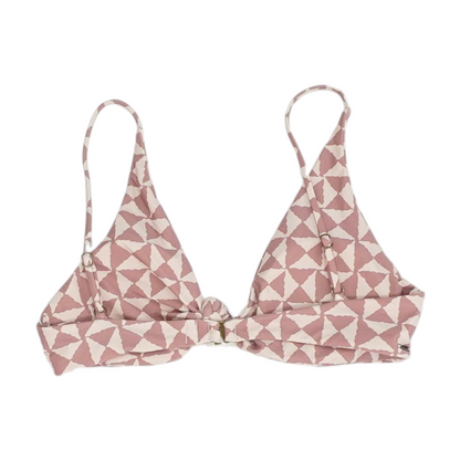 Beige Abstract Swim Top