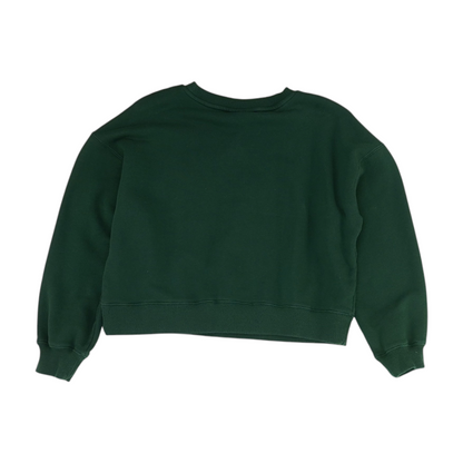 Green Solid Sweatshirt Pullover