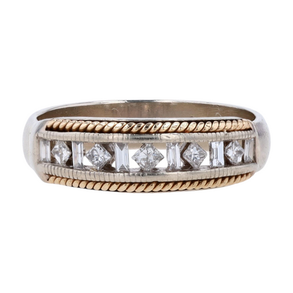 1/3 ctw 14K Two-Tone Gold Diamond Band Ring