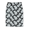 Black Print Midi Skirt