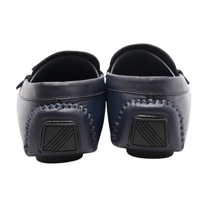 Navy Slip-On Dress Shoes
