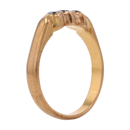 14K Yellow Gold Diamond Band Ring