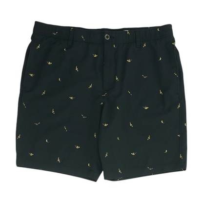 Black Print Active Shorts