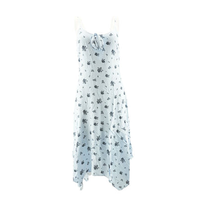 Blue Floral Midi Dress