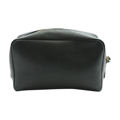 Black Solid Makeup Bag