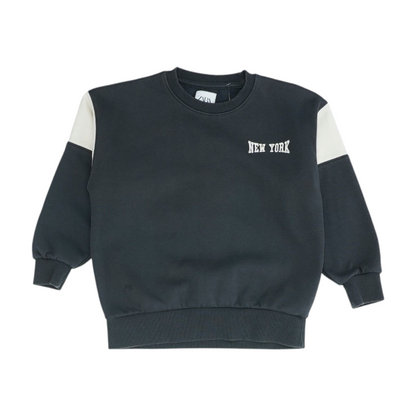 Gray Color Block Sweatshirt Pullover