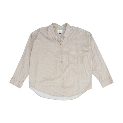 Tan Striped Button Down