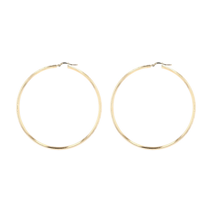 14K Yellow Gold Hoop Earrings
