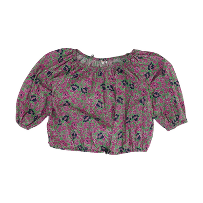 Green Floral Blouse