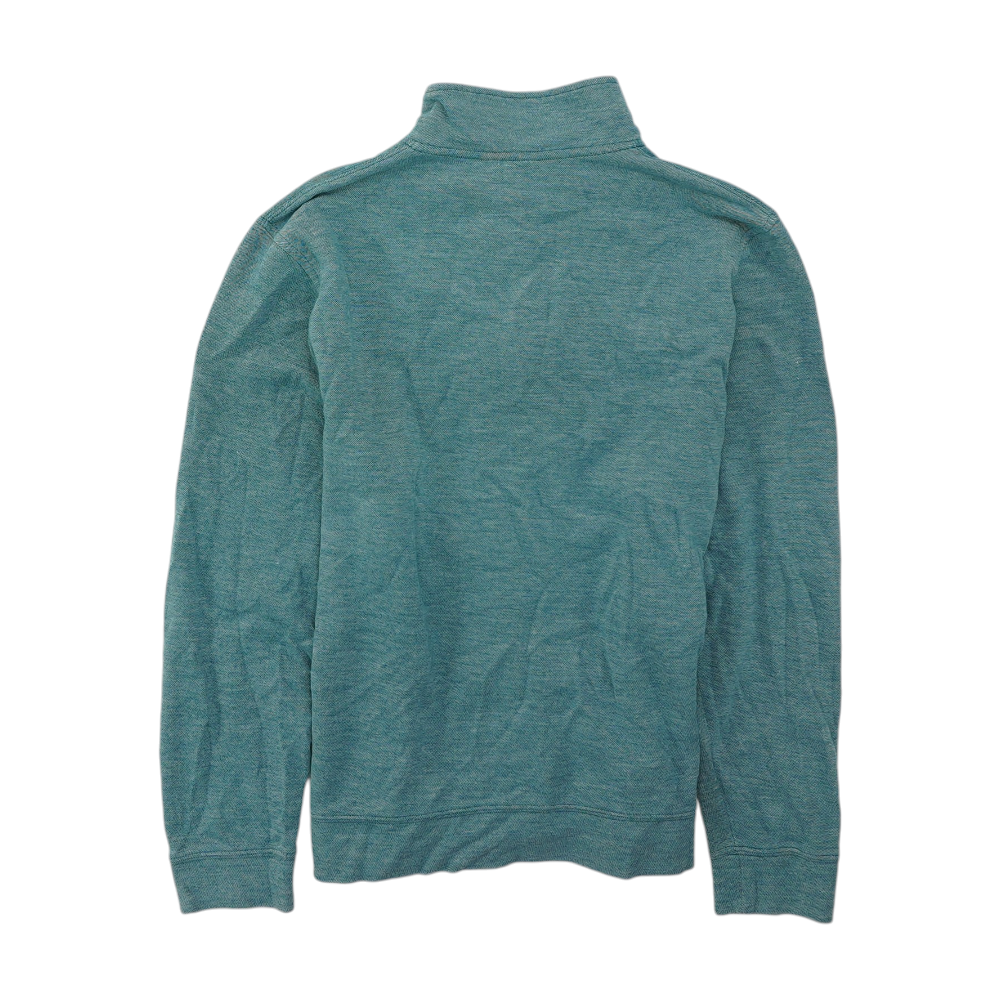 Green Solid 1/4 Zip Pullover